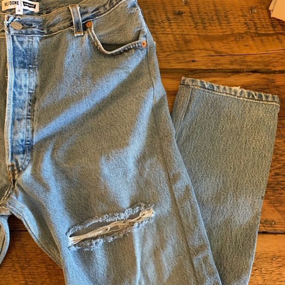 Re/done High Rise Ankle Crop Reconstructed Levi’s - Picture 8 of 12